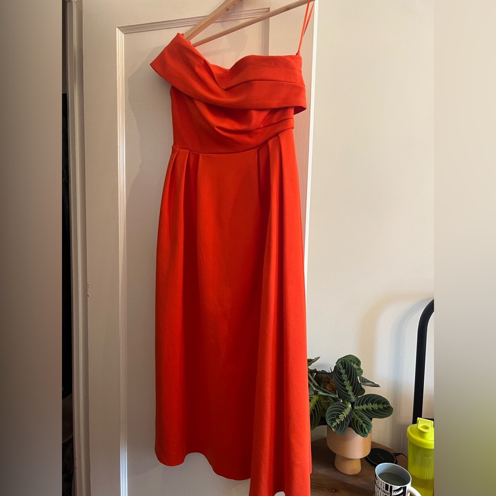 Orange One Shoulder Topshop Dress